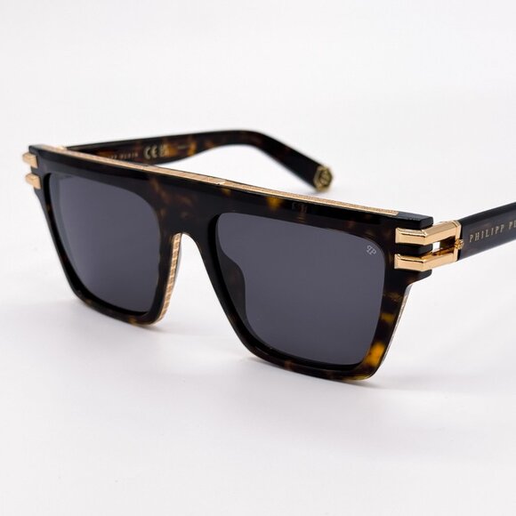 NEW PHILIPP PLEIN ICON SPP108M 0722 HAVANA UNISEX SUNGLASSES PHILIPP PLEIN - Picture 4 of 11